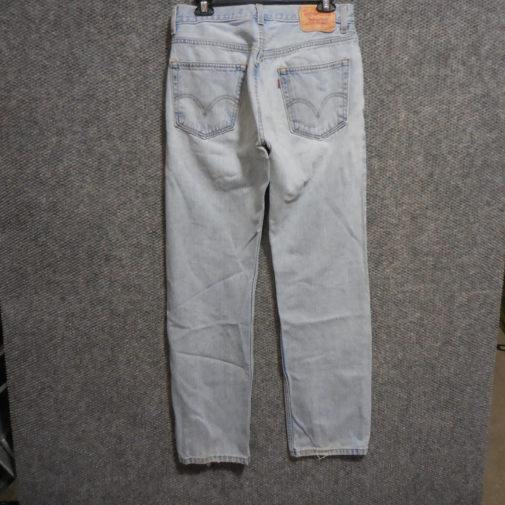Levis 505 Regular Fit Jeans Light Wash Denim Straight Leg Mens 31x31 Y2K Vintage